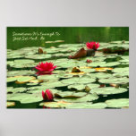 Sente-se e seja-se Waterlilies Poster