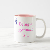 Ser um gymnast é… caneca quente da bebida