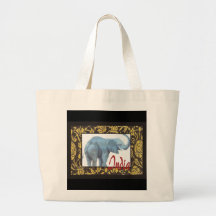 Série #3 do elefante bolsa para compras