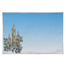 Set de mesa vela suporte para pratos