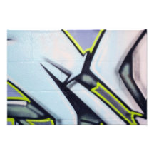Setas dos grafites da rua impressão de foto