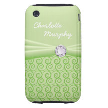 Seu Bling verde conhecido Capas Duras iPhone 3