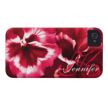 "Seu vermelho floral iphone4S" do amor perfeito co Capas iPhone 4 Case-Mate