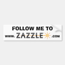 Siga-me à COMPETIÇÃO de www.zazzle.com Adesivo