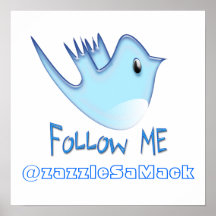 Siga-me @ SEU endereço do Twitter Posters