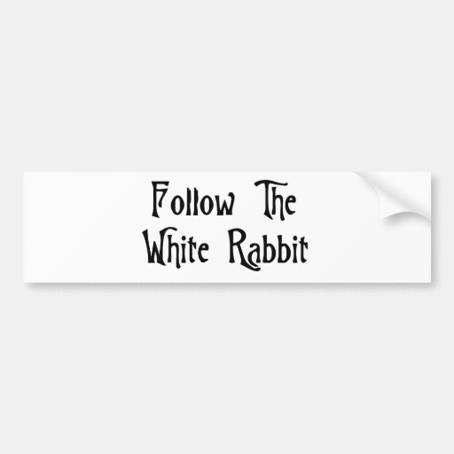 Siga o coelho branco adesivos