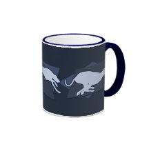 Sighthounds no movimento caneca