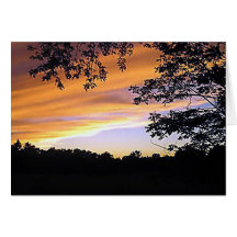 Silêncio do por do sol cartão
