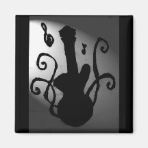 Silhueta da guitarra imã