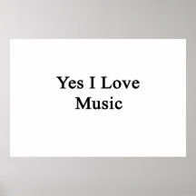 Sim eu amo a música pôsteres
