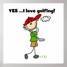 Sim eu amo Golfing Pôsteres