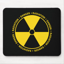 Símbolo amarelo Mousepad da radiação