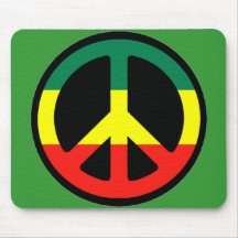 Símbolo de paz de Rasta Mouse Pads