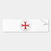 Símbolo transversal do Templar do cavaleiro Adesivo
