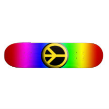 Símbolos de paz coloridos skate