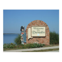 Sinal da cidade de Dunedin Florida Cartões Postais