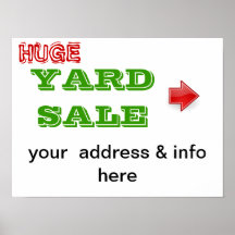 sinal da venda de jardim poster