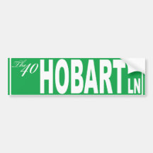 Sinal de 40 Hobart Ln personalizado! Adesivo