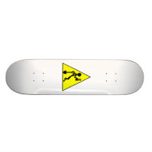 Sinal de aviso da ruptura de café skateboard