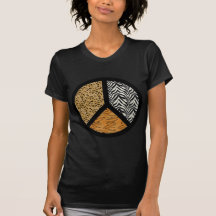 Sinal de paz animal do impressão camiseta