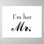 Sinal do suporte da foto do casamento "eu sou seu  posteres