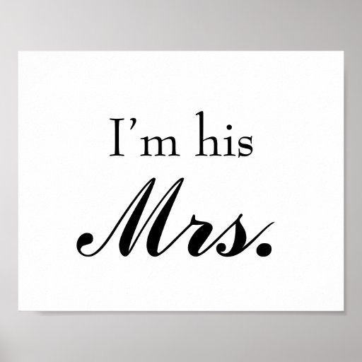 Sinal do suporte da foto do casamento "eu sou sua  pôsteres