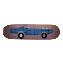 Skate azul do carro do músculo