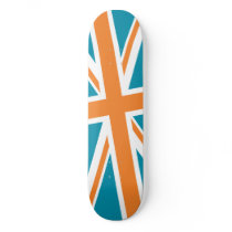 Skate da bandeira de união (cerceta/laranja) skates