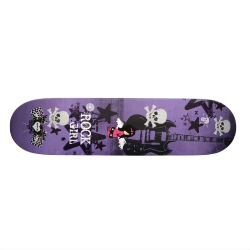 Skate da menina da rocha