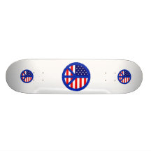 Skate da paz da bandeira americana