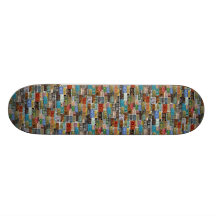 Skate das matrículas do vintage