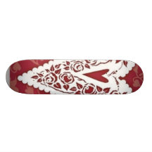 Skate do coração do laço