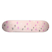 Skate do design dos corações dos desenhos animados