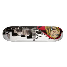 Skate vermelho da capa de Ridin