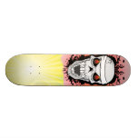 Skateboard. flamejante do crânio