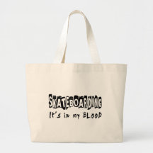 Skateboarding ele está em meu sangue bolsas para compras