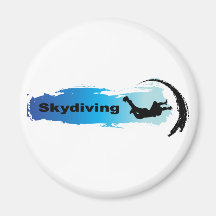 Skydiving original imãs de refrigerador