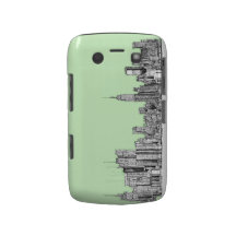 Skyline de New York do Pistachio Capas Blackberry Bold