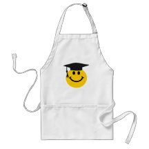 Smiley face graduado aventais