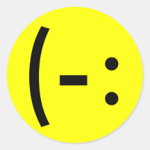 Smiley feliz simples da cara adesivo redondo