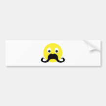 Smilie bigode smiley moustache adesivo