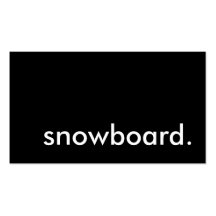 snowboard. cartao de visita