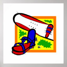 Snowboard colorido pôsteres