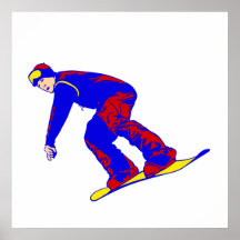 Snowboard do ar da captura pôsteres