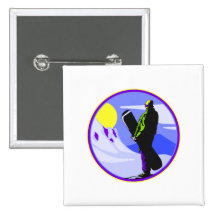 Snowboarder do nascer do sol pins