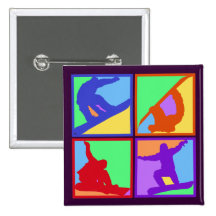 SNOWBOARDERS DO POP ART BOTONS