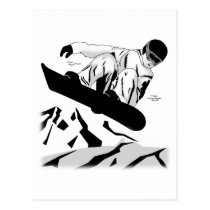 Snowboarding 5 cartées postais