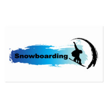Snowboarding original cartoes de visitas