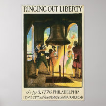 Soando para fora a liberdade, o 8 de julho de 1776 posteres