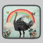 Sob a luva do iPad da avestruz do arco-íris capas para ipad da rickshaw